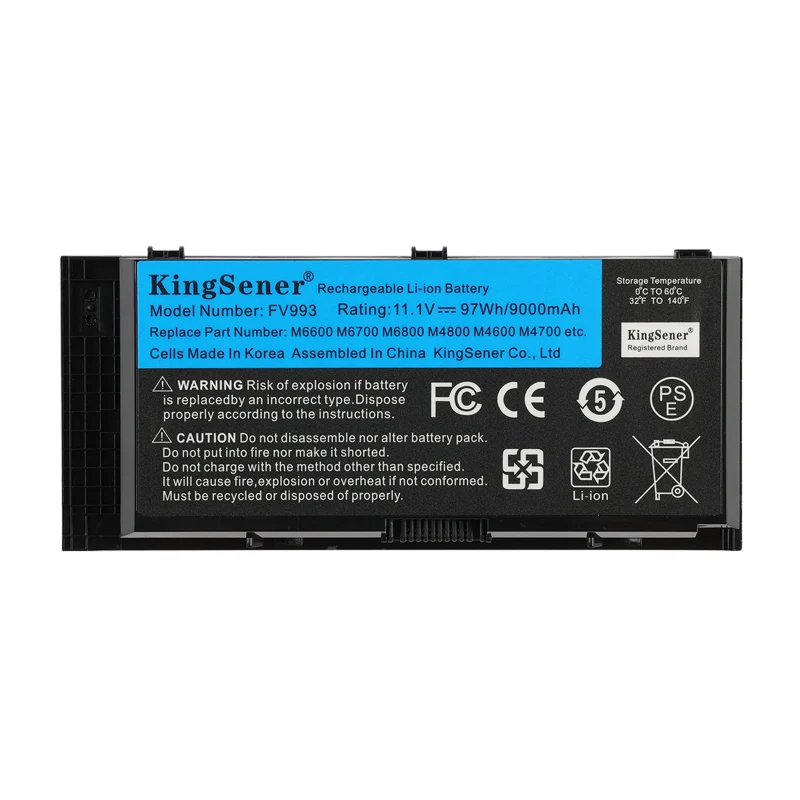 FV993 Battery for Dell Precision M6600 M6700 M6800 M4800 M4600 M4700 — 11.1V 97Wh