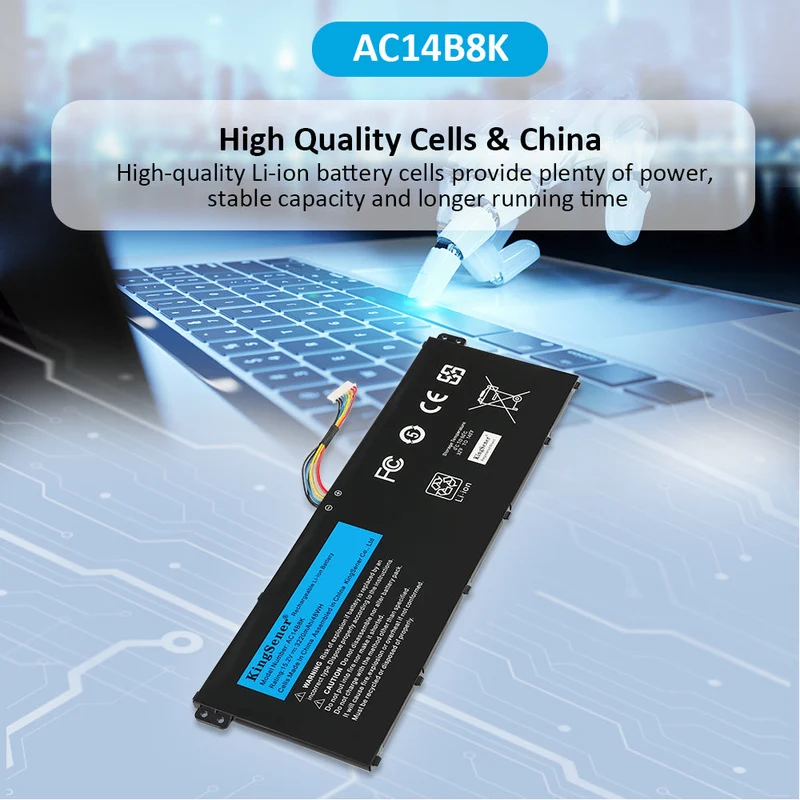 AC14B8K Battery for Acer Swift 3 Aspire Spin 5 — 48Wh 15.2V