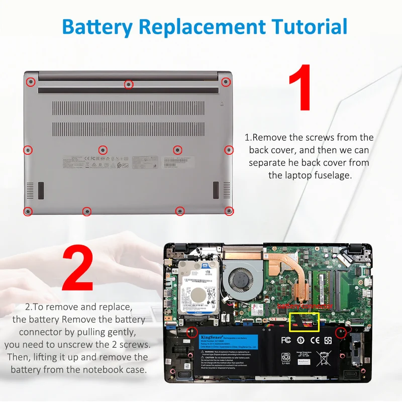 AC14B8K Battery for Acer Swift 3 Aspire Spin 5 — 48Wh 15.2V