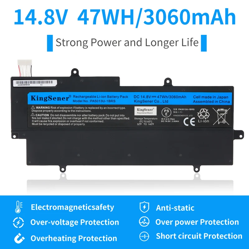 PA5013U-1BRS Battery for Toshiba Portege Z830 Z835 Z930 Z935 Ultrabook — 14.8V 47Wh