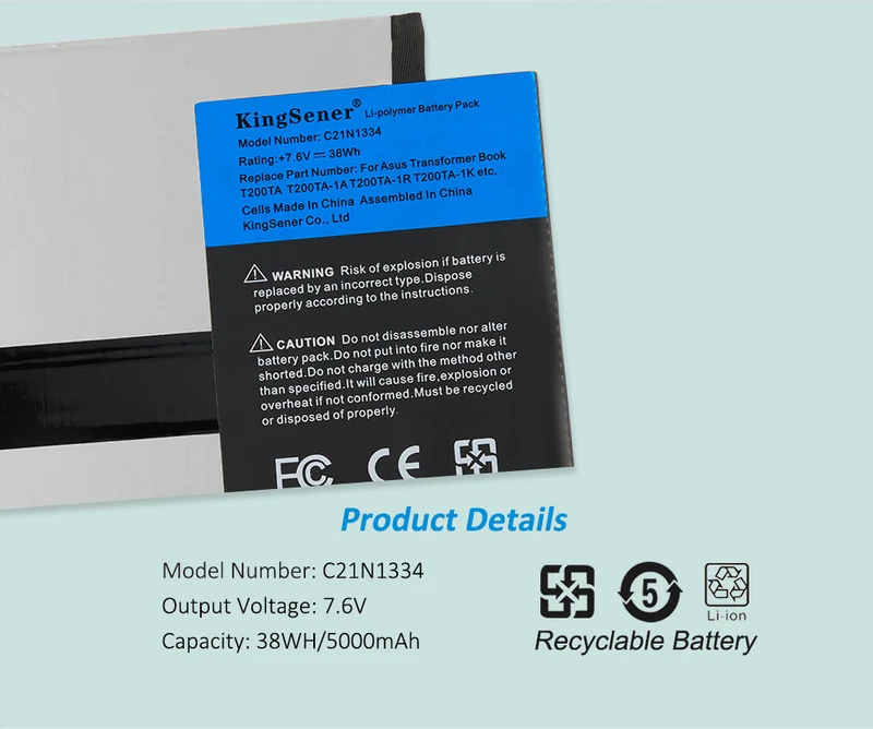 C21N1334 Laptop Battery For ASUS Transformer Book T200TA T200T T200 1A 1K 200TA-C1-BL Tablet PC | EU Stock
