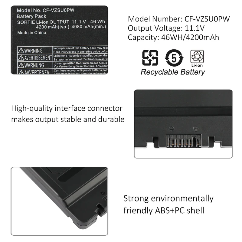 CF-VZSU0PW Battery for Panasonic Toughbook 54 CF-54 CF-31 11.1V 46Wh
