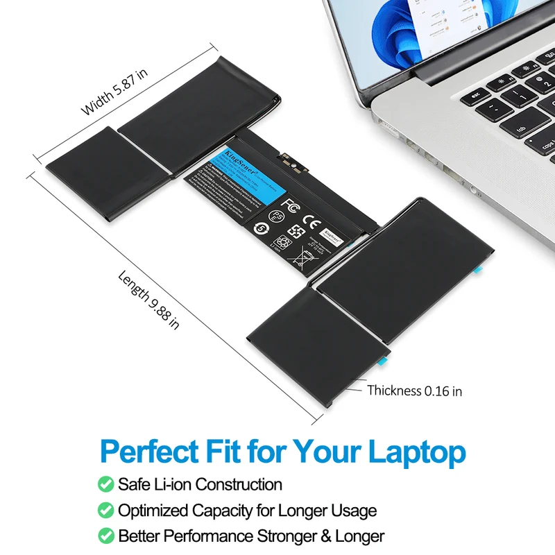 A1527 A1705 Battery for MacBook 12 Retina A1534 (2015–2017)