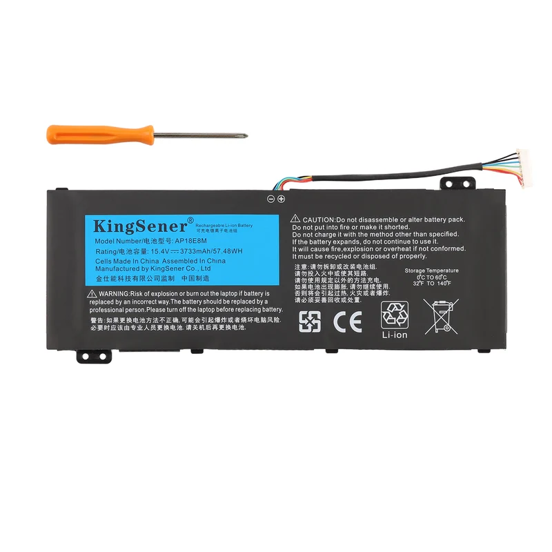 AP18E8M AP18E7M Laptop Battery For Acer Nitro 5 AN515-54 AN515-55 Series AP18E7M Kingsener EU SHIP