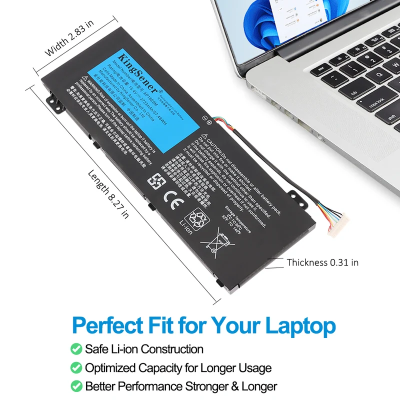 AP18E8M AP18E7M Laptop Battery For Acer Nitro 5 AN515-54 AN515-55 Series AP18E7M Kingsener EU SHIP