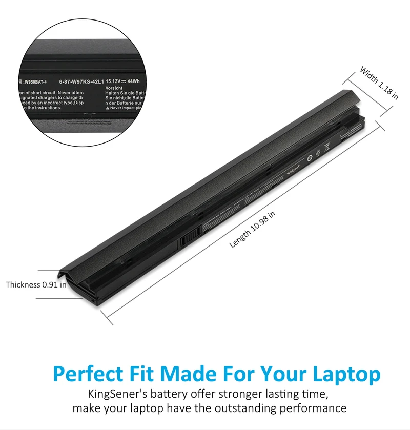 W950BAT-4 Replacement Battery for Clevo W940JU W940LU W950JU W950TU | EU Stock
