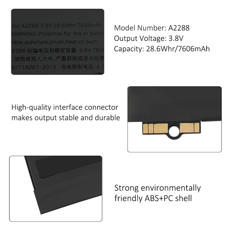 A2288 Battery for iPad Air 4 A2316 A2324 7606mAh 3.8V