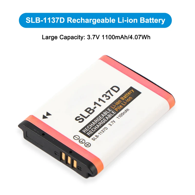 SLB-1137D Replacement Camera Battery For Samsung NV11 NV100 NV30 NV40 I80 I85 NV103