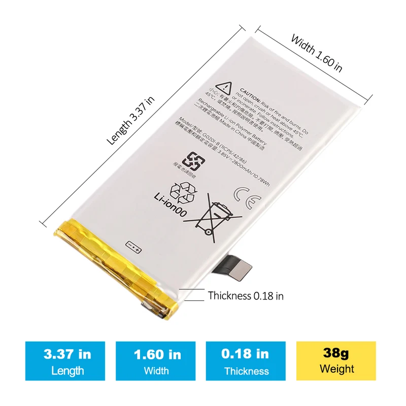 G020I-B Replacement Battery For Google Pixel 4
