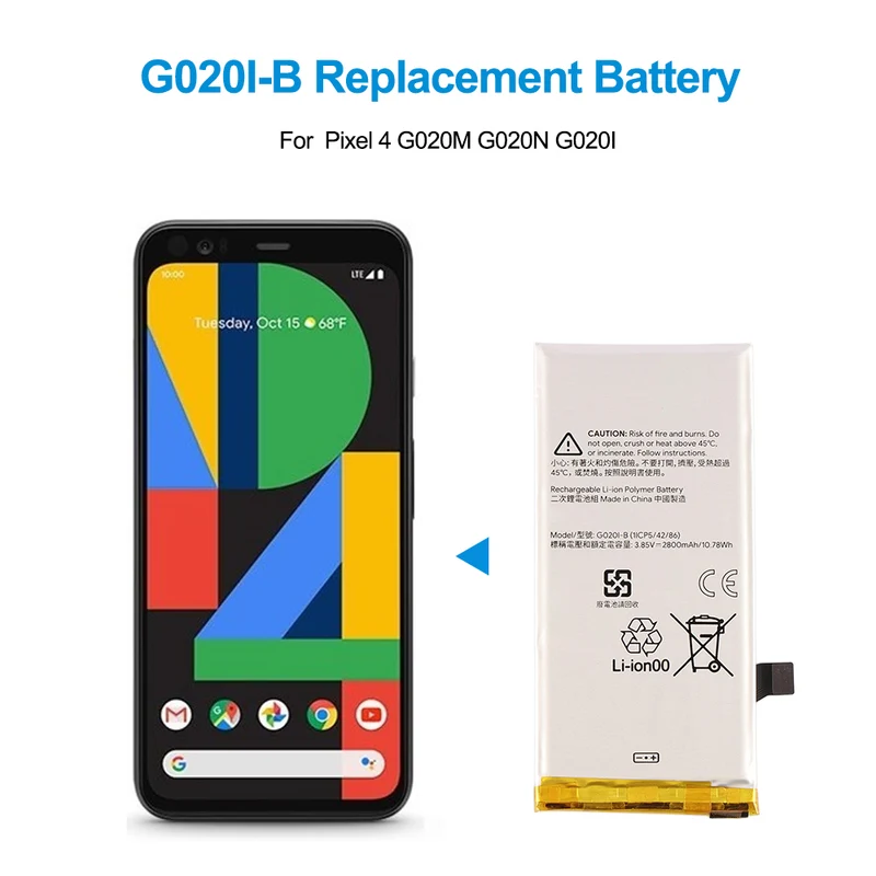 G020I-B Replacement Battery For Google Pixel 4