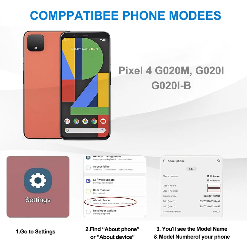 G020I-B Replacement Battery For Google Pixel 4