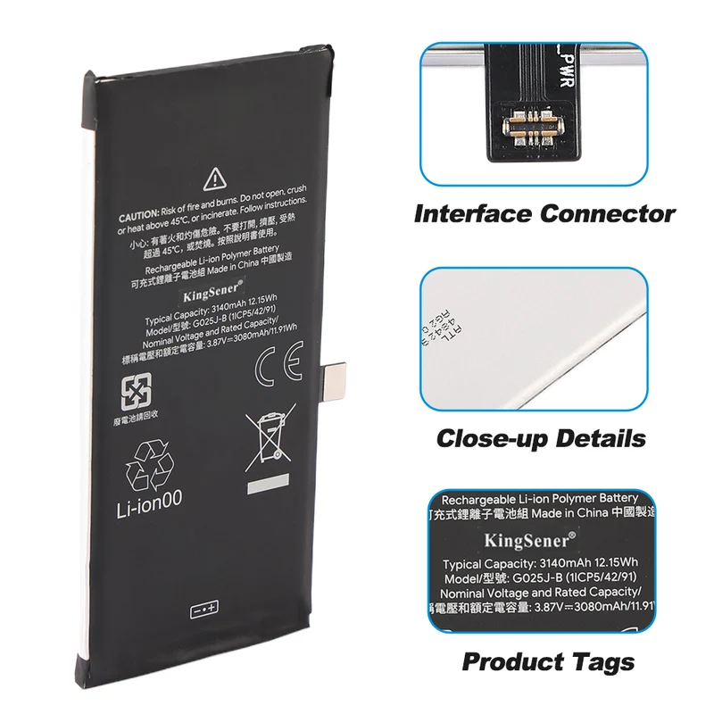 G025J-B Replacement Battery For Google Pixel 4A