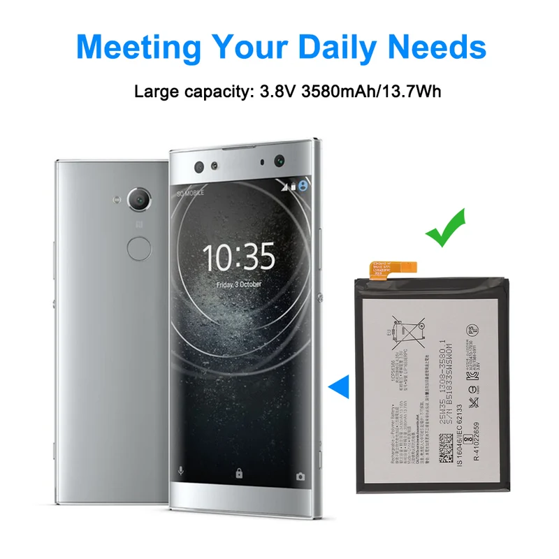 LIP1653ERPC Replacement Battery For Sony Xperia XA2 Ultra