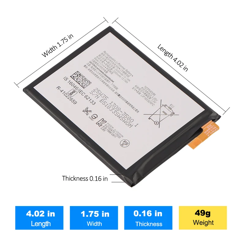 LIP1653ERPC Replacement Battery For Sony Xperia XA2 Ultra