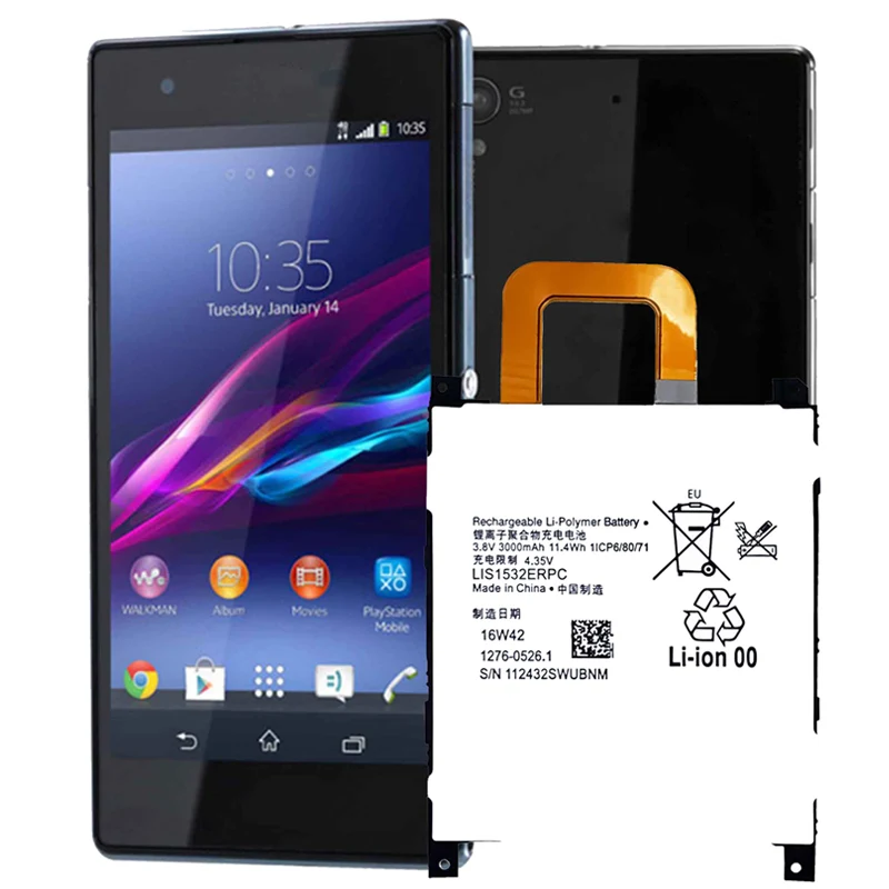 LIS1532ERPC Replacement Battery For Sony Z1S L39T L39U