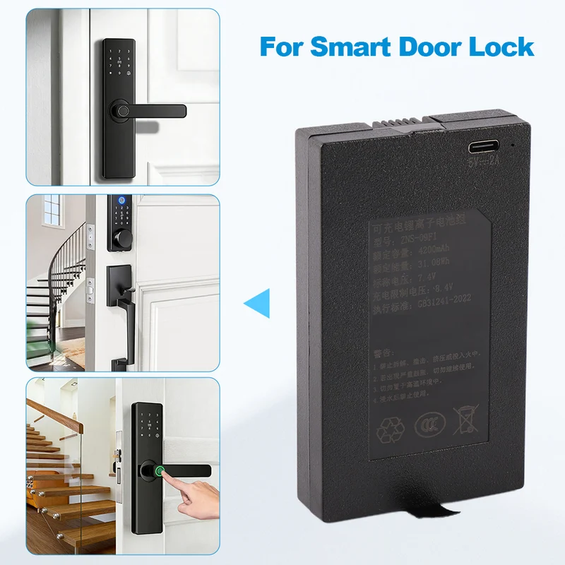 ZNS-09F1 4200mAh Replacement Battery For Smart Door Lock
