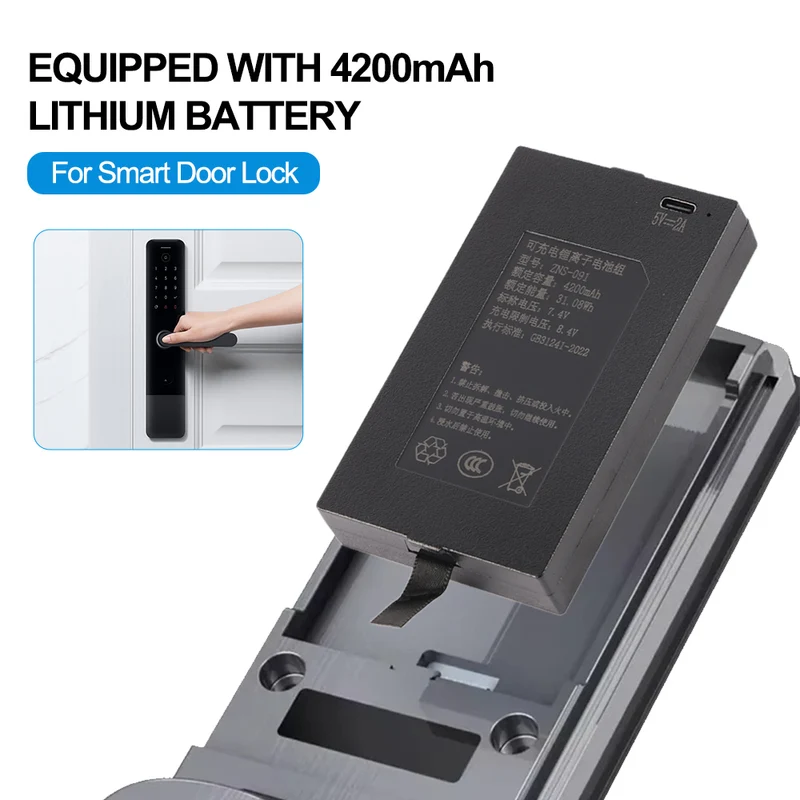 ZNS-091 4200mAh Replacement Battery For Smart Door Lock