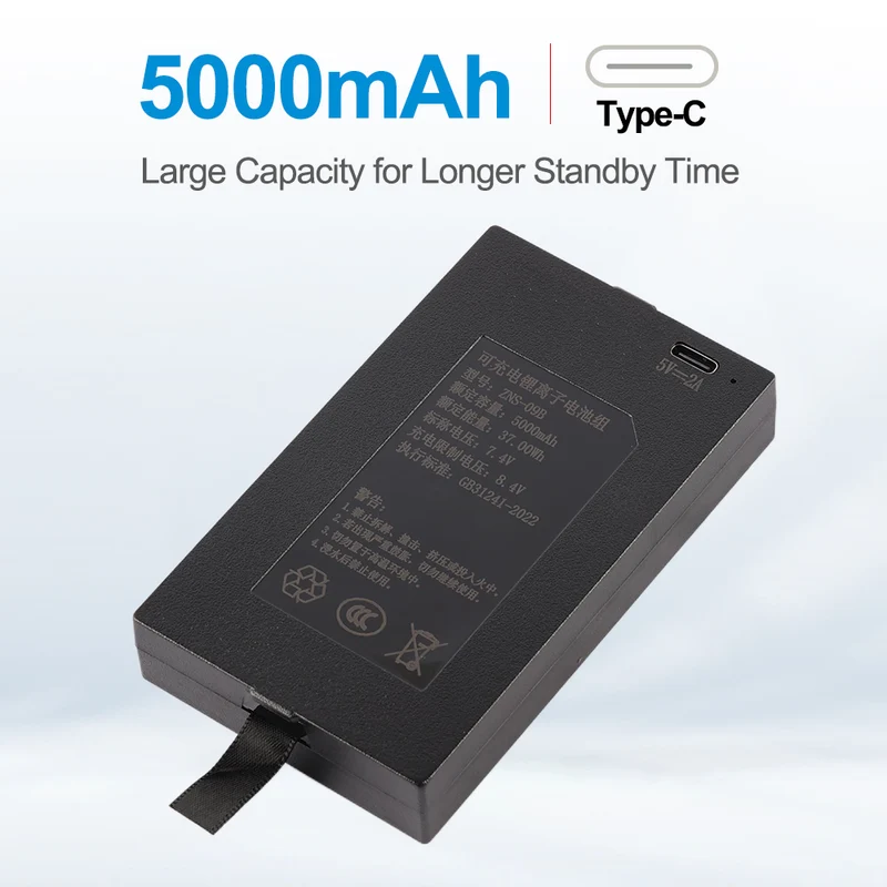 Replacement Battery C+ C- 0 P- P+ 5000mAh For Smart Door Lock ZNS-09B
