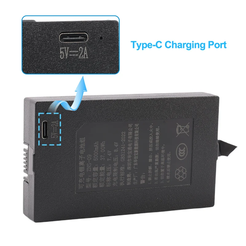 ZNS-09 5000mAh Replacement Battery For Smart Door Lock