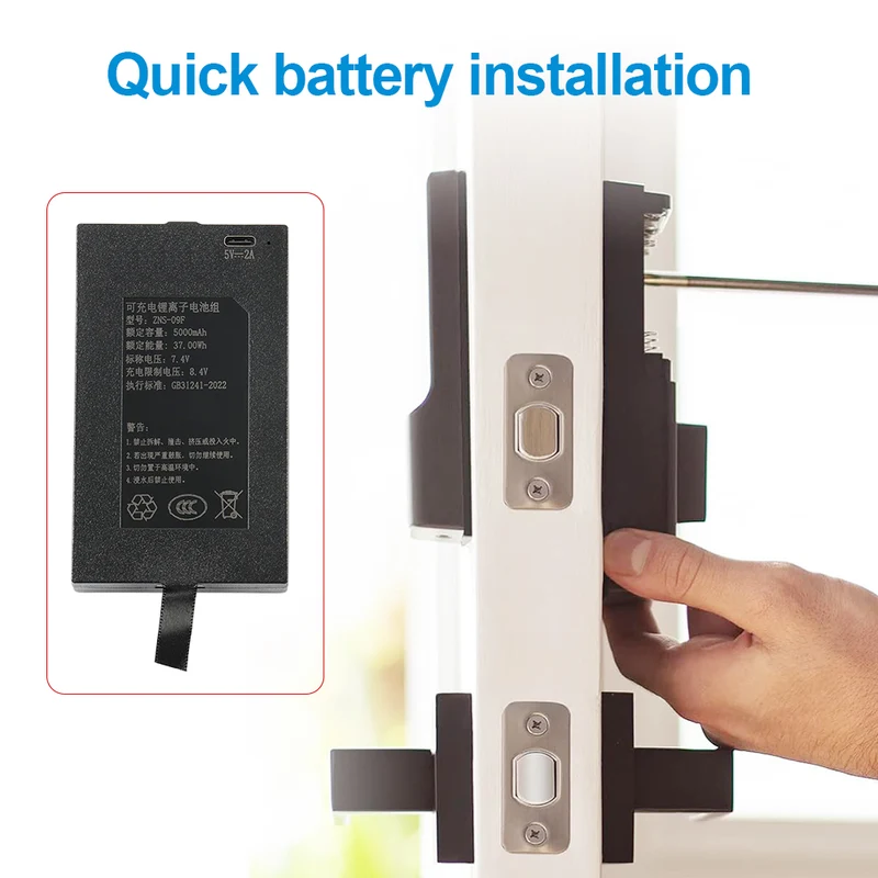 ZNS-09F 5000mAh Replacement Battery For Smart Door Lock