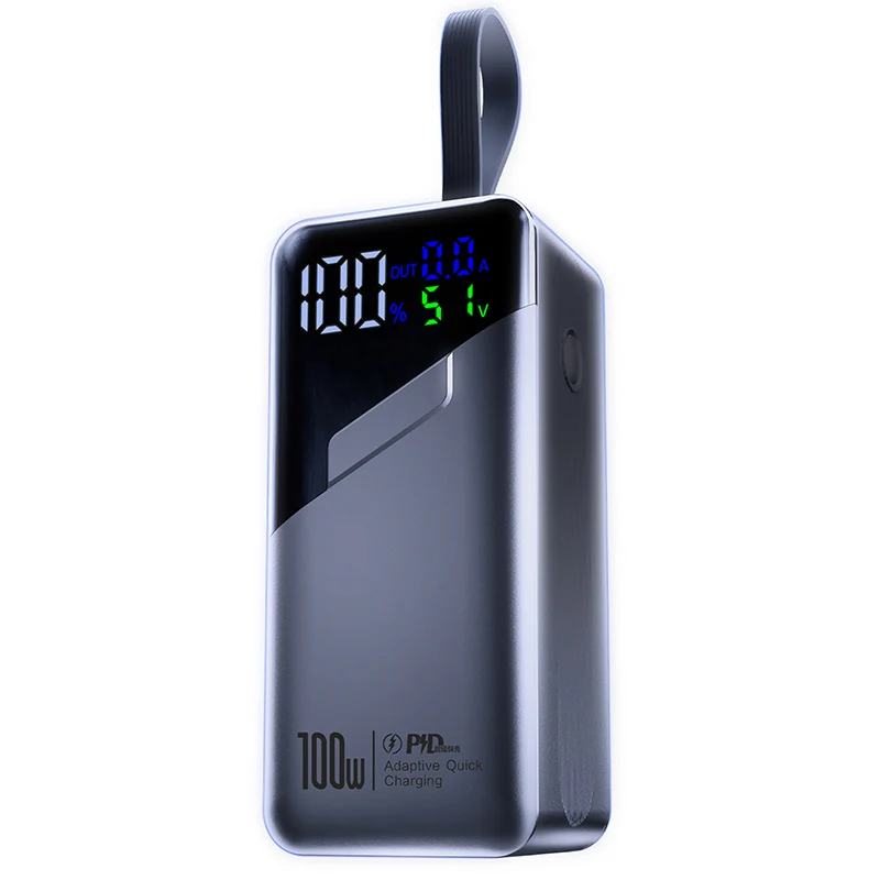 20000mAh Portable Laptop Power Bank PD100W High Power Super Fast Charging Built-in Data Cable