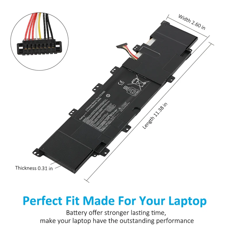 C31-X402 44WH Laptop Battery For ASUS VivoBook S300 S400