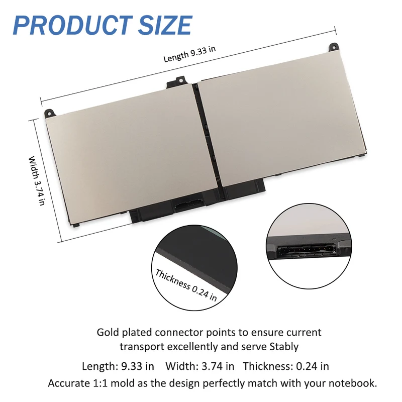 MXV9V Laptop Battery for Dell Latitude 5300 5310 7300 7400 E5300 E5310 E7300 E7400 | US Stock