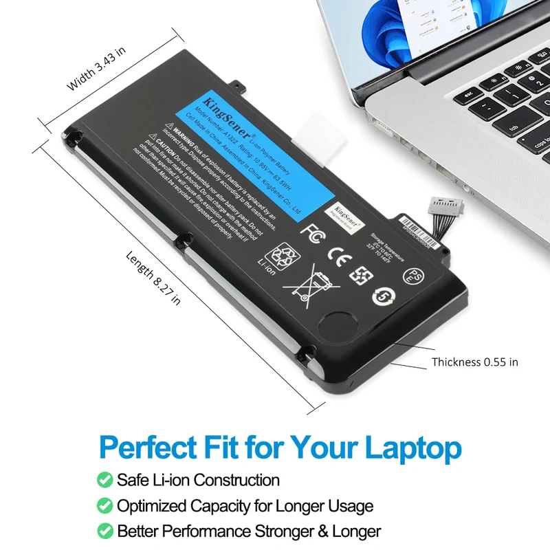 A1322 Battery for MacBook Pro 13 A1278 (Mid 2009–Mid 2012)