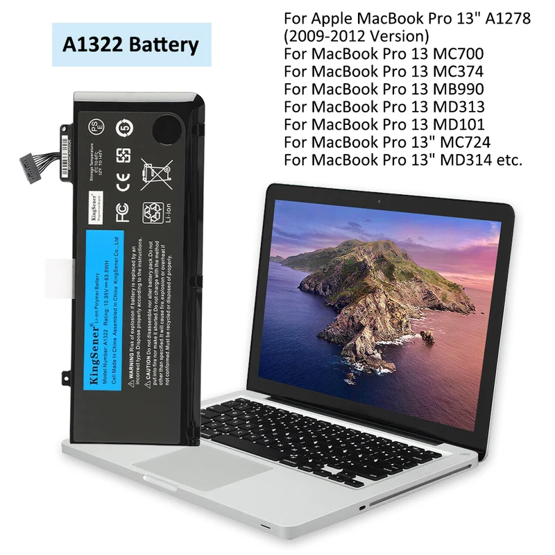 A1322 Battery for MacBook Pro 13 A1278 (Mid 2009–Mid 2012)