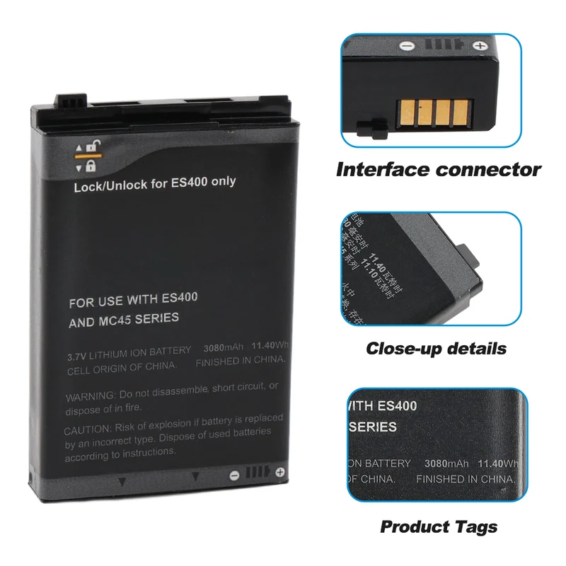 Replacement Battery For Symbol Motorola ES400 MC45 Coletor de dados Series