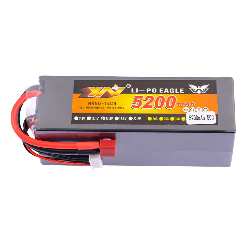 Hard shell lipo battery 4S 14.8V 3300/4200/5200/6000/7000/8000mAh 50C