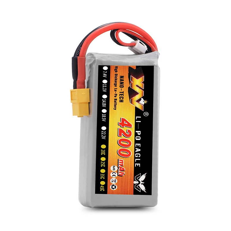 12428 12429 144001 Remote Control Car 7.4V 4200MAH large capacity upgraded Lipo Battery