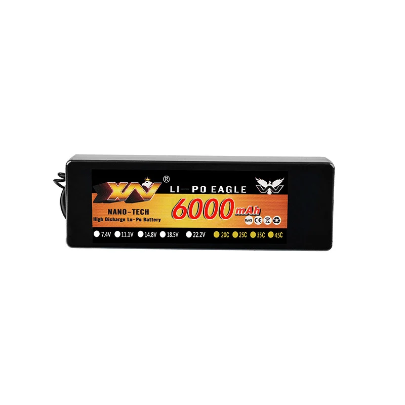 7.4V 3300 4200 5200 7000 large capacity RC remote control car model hard shell lipo battery 2S