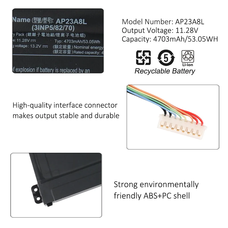 AP23A8L Laptop Battery For ACER Aspire Go 15 AG15-51P A14-51M