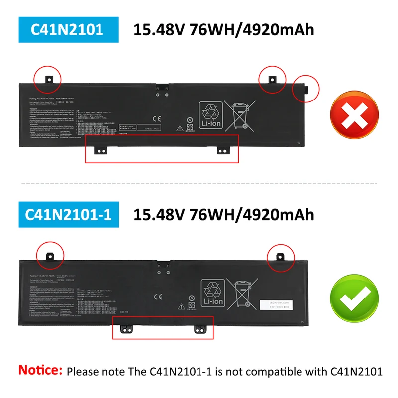 C41N2101-1 Laptop Battery For Asus Zenbook Pro 14 Duo OLED Series