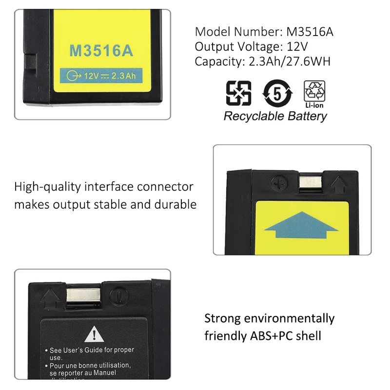 12V 2AH Defibrillator Monitor Battery For Philips Heartstart XL M4735A