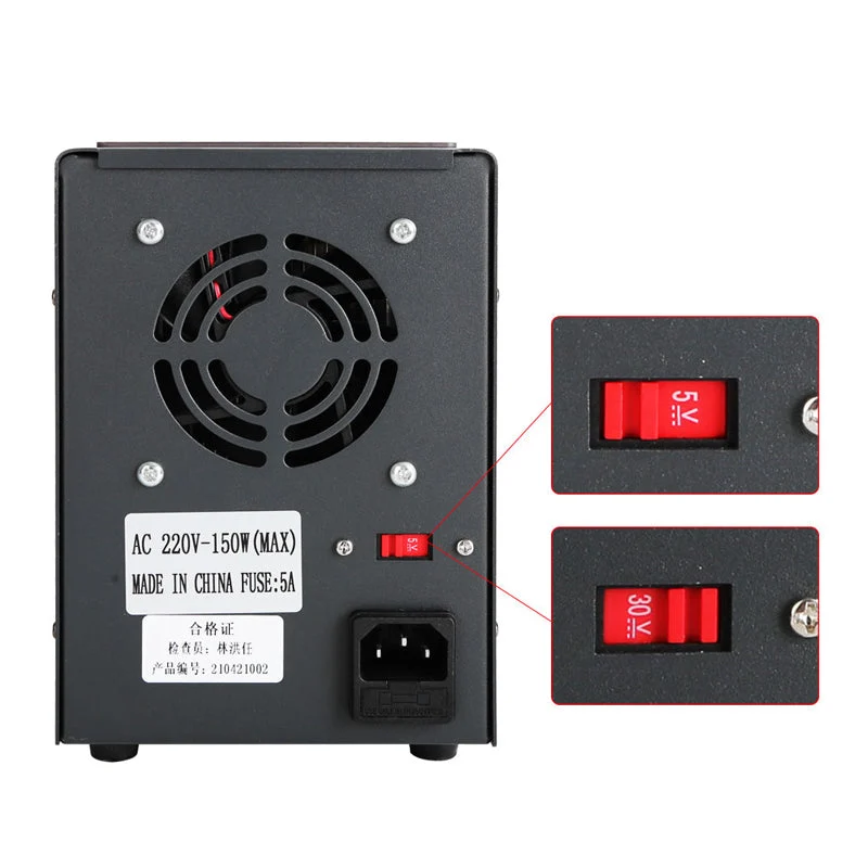 3005D 30V 5A DC Power Supply Adjustable 4 Digit Display Laboratory Power Supply110/220V Regulator For Electron Repair