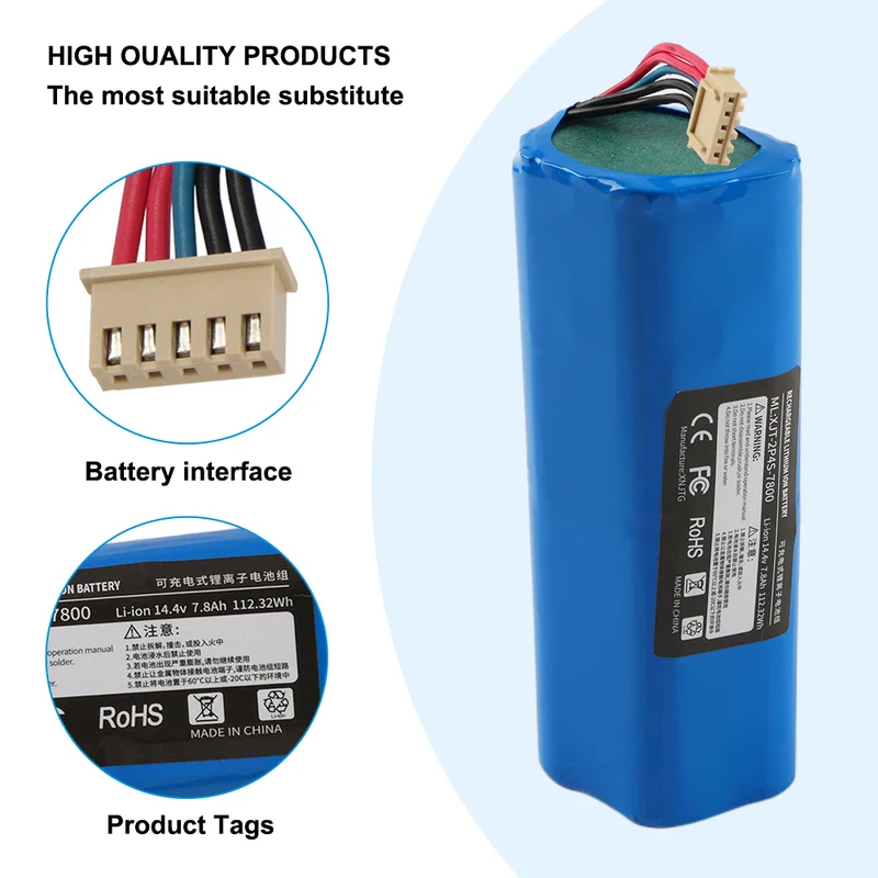 XJT-2P4S 6800mAh Replacement Battery For ECOVACS 950 T8 T8+T5 T10 T9 X1 DX6