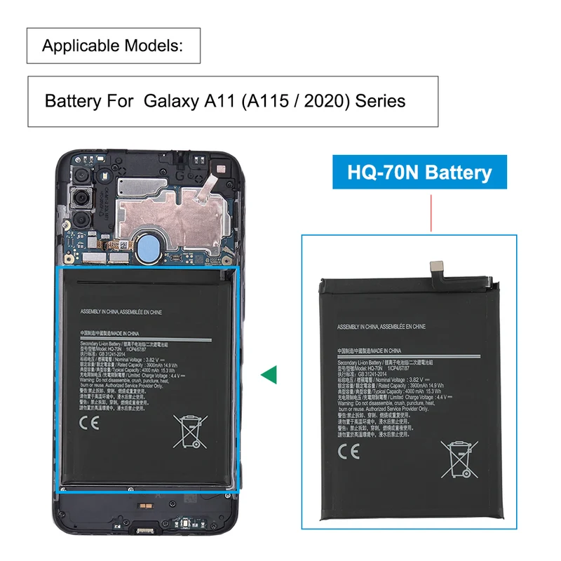 HQ-70N Replacement Battery for Samsung Galaxy A11 (A115 / 2020)