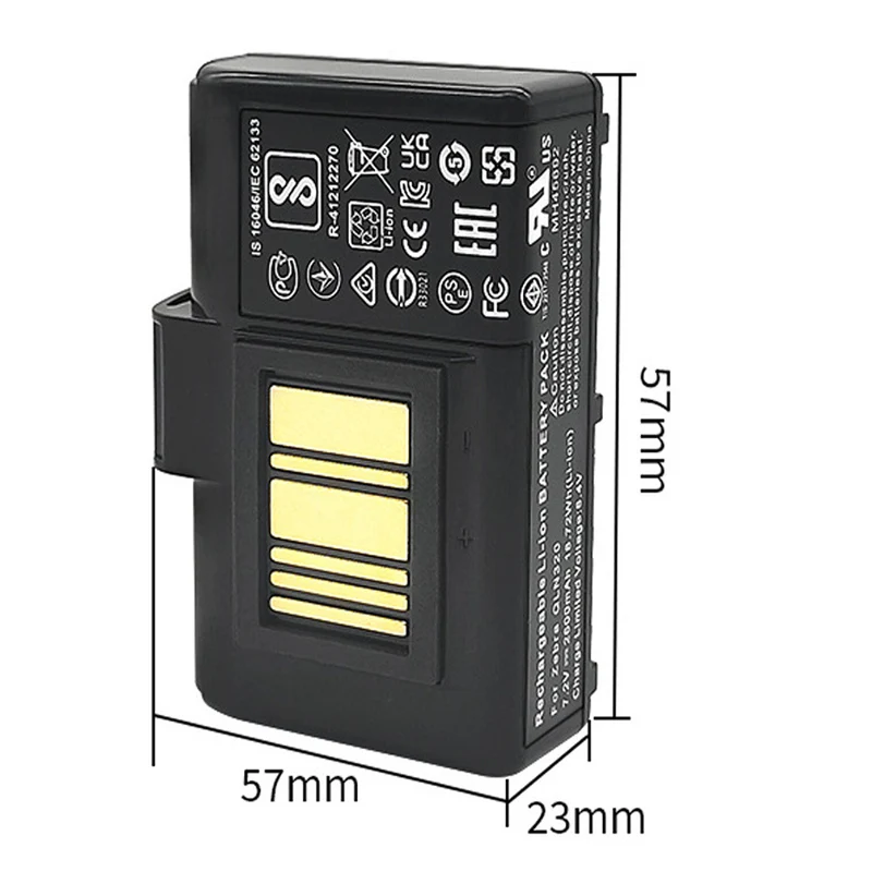 P1023901 Replacement Battery For Zebra QLN320 QZ500 Mobile Printer