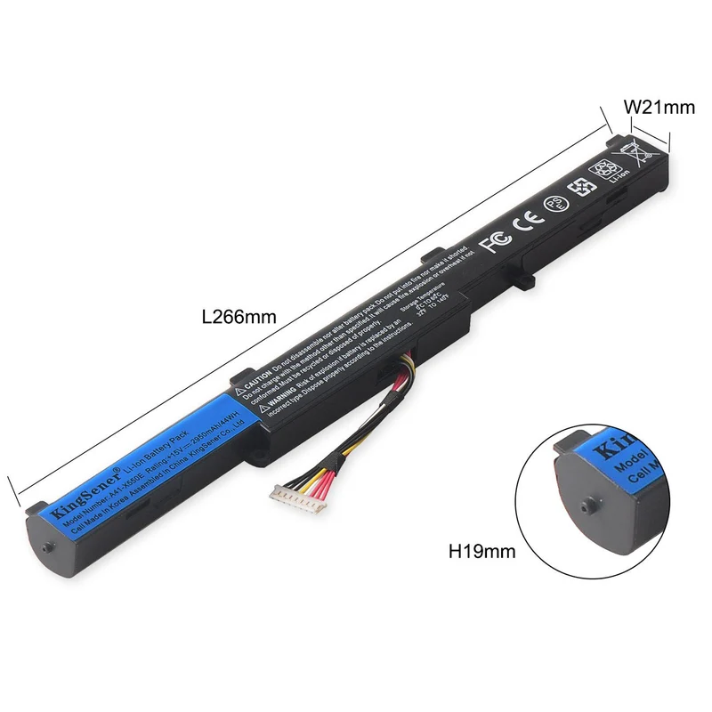A41-X550E 2950mAh Laptop Battery for ASUS x450 x450e x450j x450jf x751m x751ma x751l x750Ja a450j a450jf a450e