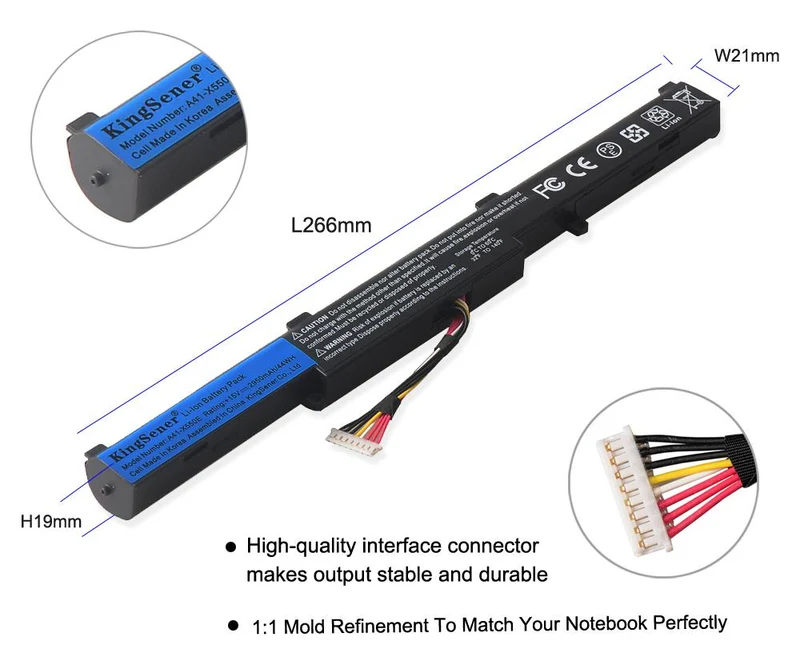 A41-X550E 2950mAh Laptop Battery for ASUS x450 x450e x450j x450jf x751m x751ma x751l x750Ja a450j a450jf a450e