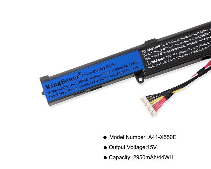 A41-X550E 2950mAh Laptop Battery for ASUS x450 x450e x450j x450jf x751m x751ma x751l x750Ja a450j a450jf a450e