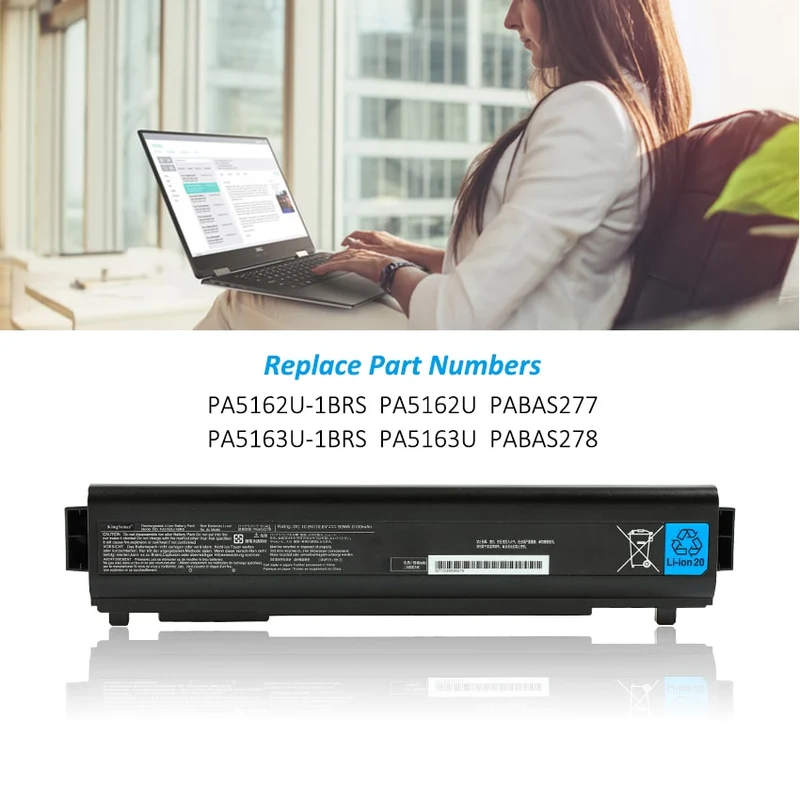 PA5163U-1BRS PA5162U-1BRS Laptop Battery for Toshiba Portege R30 R30-A PA5162U PABAS277 PA5163U PABAS278 8100mAh