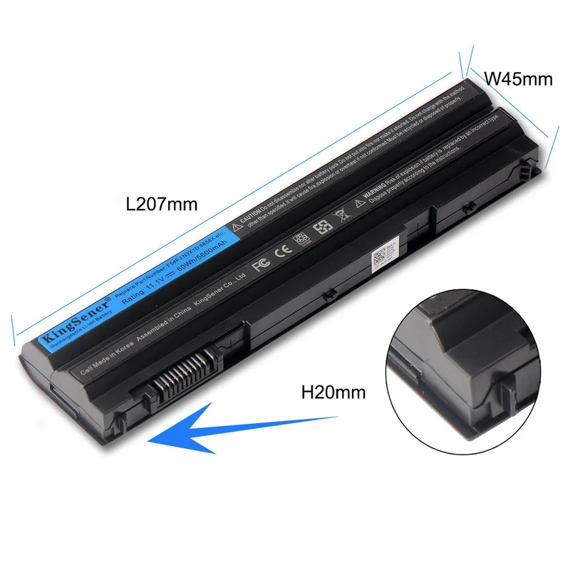T54FJ Battery for Dell Latitude E6420 E6430 E6520 E6530 E5420 — 60Wh