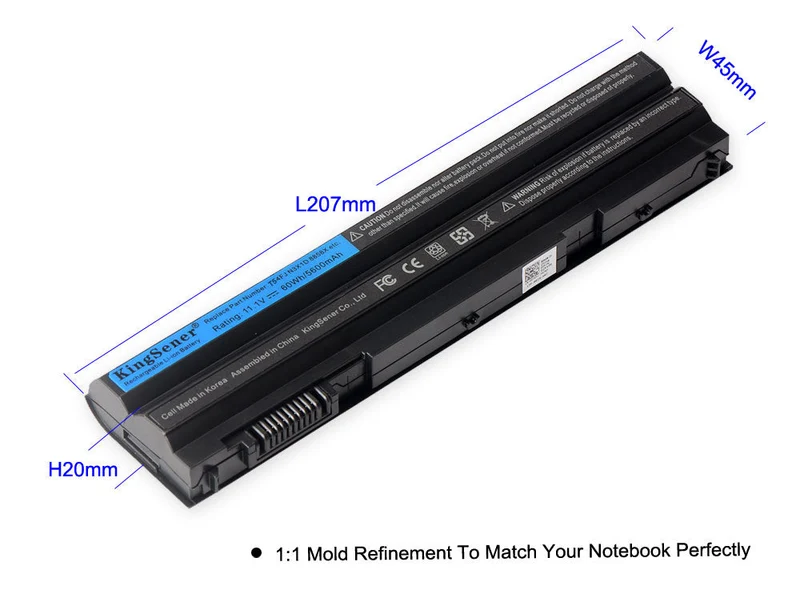 T54FJ Battery for Dell Latitude E6420 E6430 E6520 E6530 E5420 — 60Wh