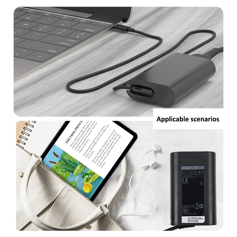 45W USB-C Type C AC Adapter Charger Power Supply for Dell XPS 13