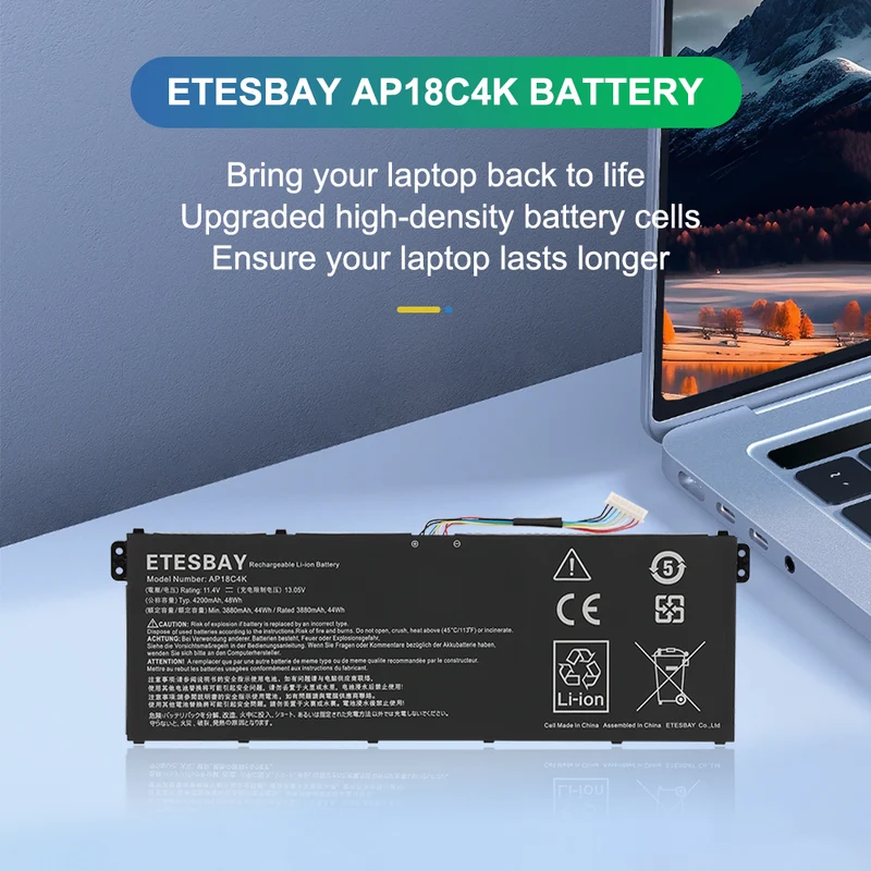 AP18C4K Battery for Acer Aspire 5 A515-43 5 A515-43G 5 A515-44 A515-44G Series | ETESBAY