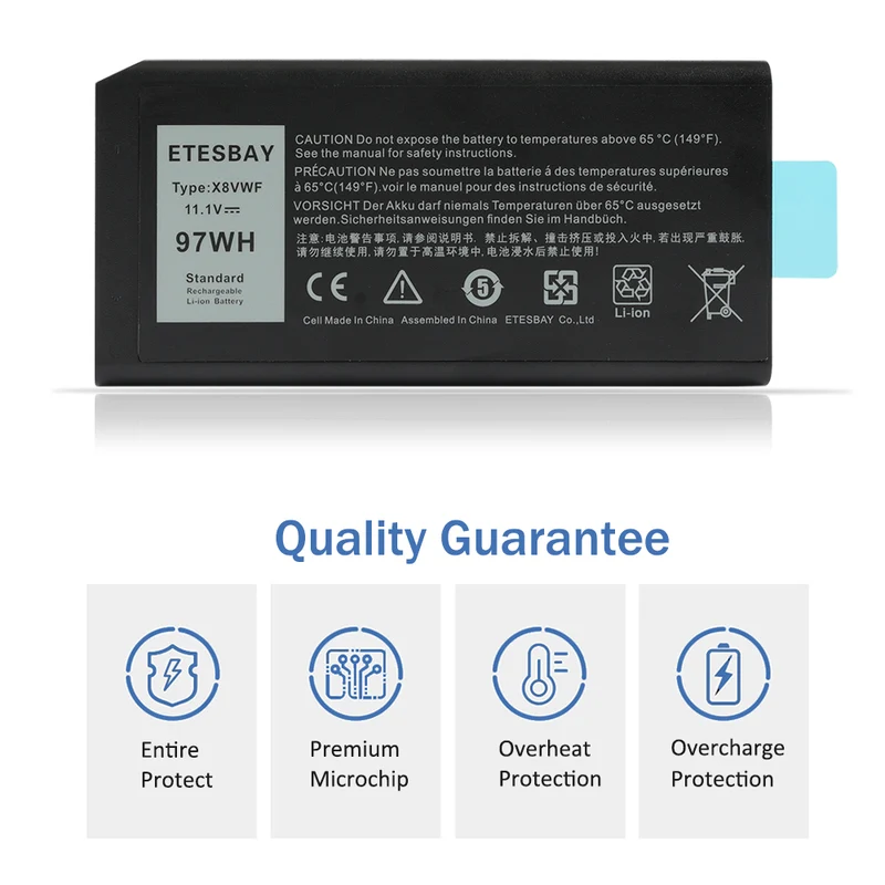 X8VWF Laptop Battey For Dell DKNKD 4XKN5 04XKN5 05XT3V 09FN4