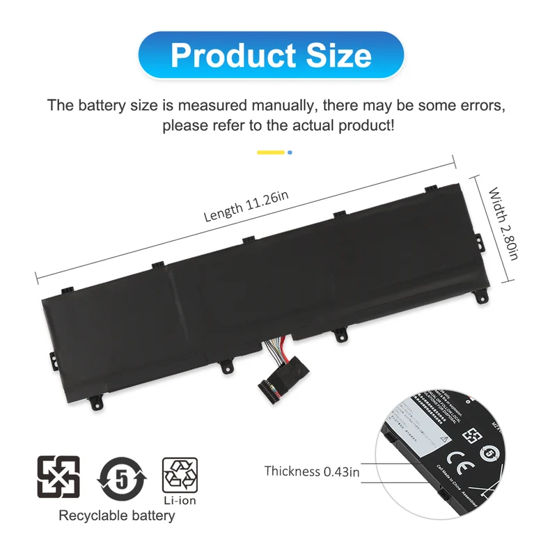 Lenovo ThinkPad P72 P73 Workstation Battery L17C6P51 99Wh